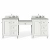 James Martin Vanities Copper Cove Encore 86in Double Vanity Set, Bright White w/ 3 CM Eternal Serena Quartz Top 301-V86-BW-DU-3ESR